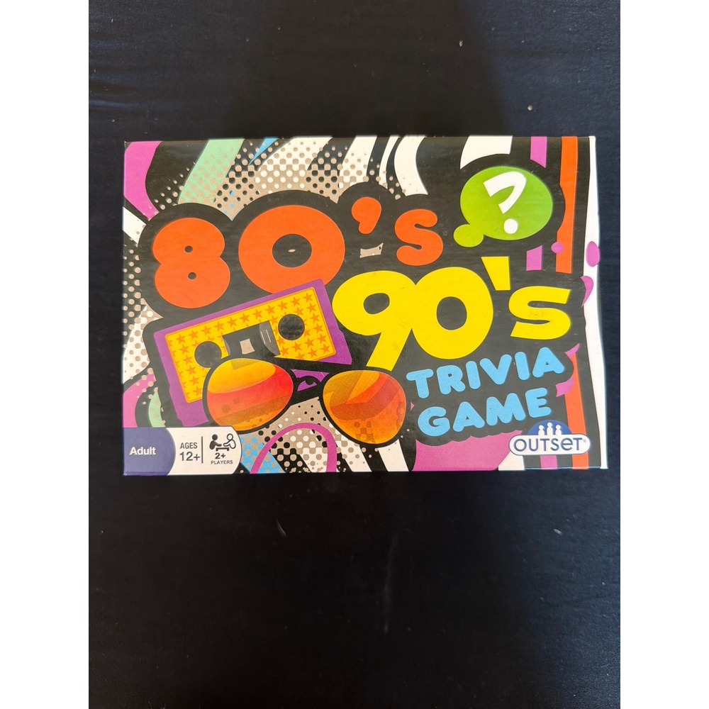 Outset Media 80s 90s Trivia Game 220 Cards Retro Pop Culture Movies Music TV